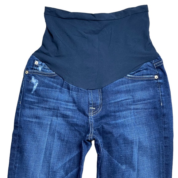 7 For All Mankind Maternity Jeans 29 Secret Fit Belly Skinny Stretch Denim Jean - Picture 2 of 13